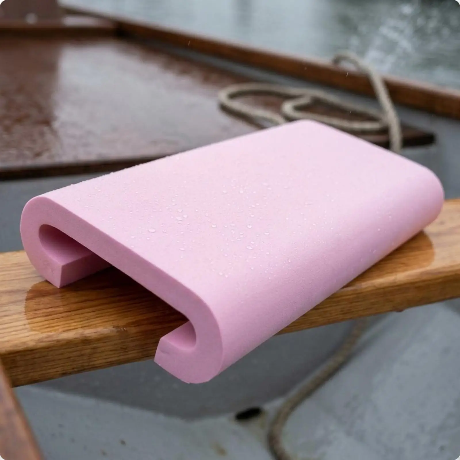 Boat Seat Cushion Pad EVA Foam Wedge Style with Channel Bottom for Secure Marine Fit