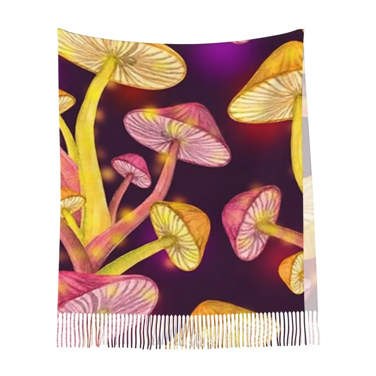 الفطر الفطر مخدر الرجعية وشاح شرابة الأوشحة النساء لينة الدافئة شالات و يلتف كبير الخريف الشتاء شال التفاف