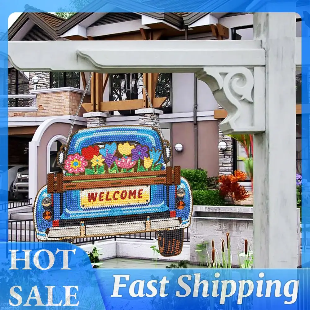 

Special Shape Acrylic Car 2D/Flat DIY Rhinestone Diamond Art Window Pendants Diamond Painting Set Wall Decor for Home & Windows