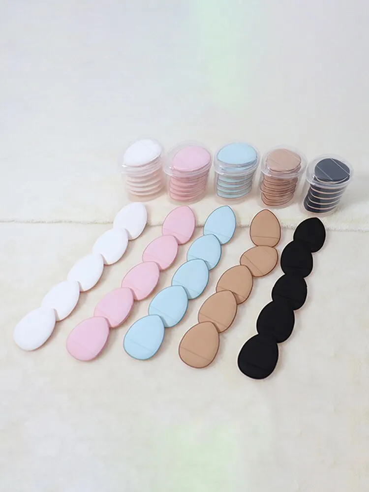 Pó Puff Mini Dedo Pequena Almofada De Ar Em Pó Gotas Corretivo Ferramenta Mágica Maquiagem Pequeno Pó Puff