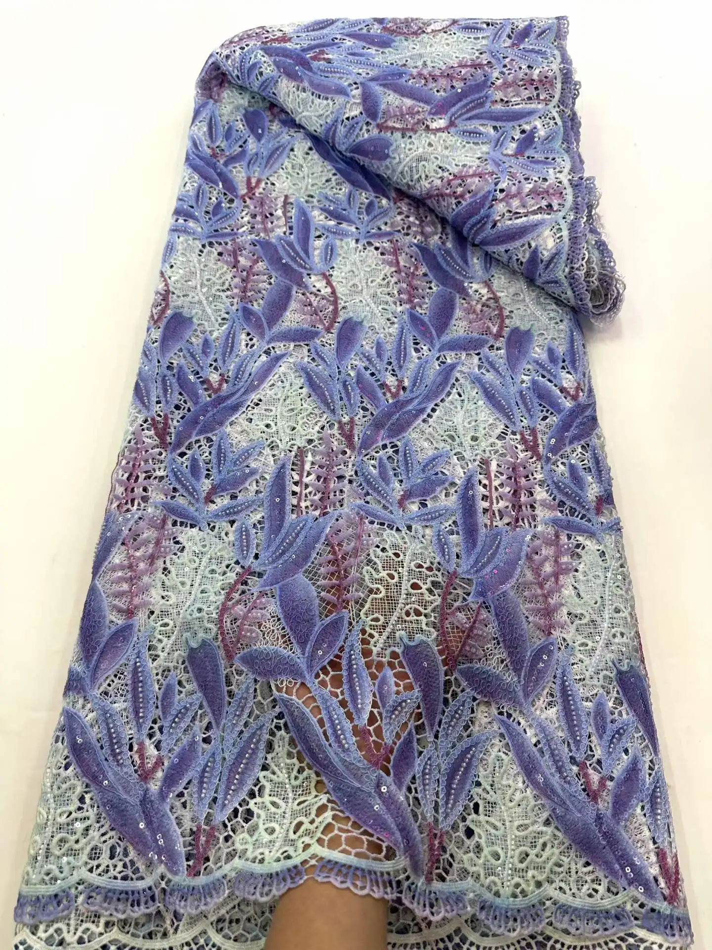 

Nigerian Exquisite Gorgeous Lace Fabric 2026 Luxury Lace Fabric African Sequins Beaded Tulle Fabric For 5yards Sewing Dresses