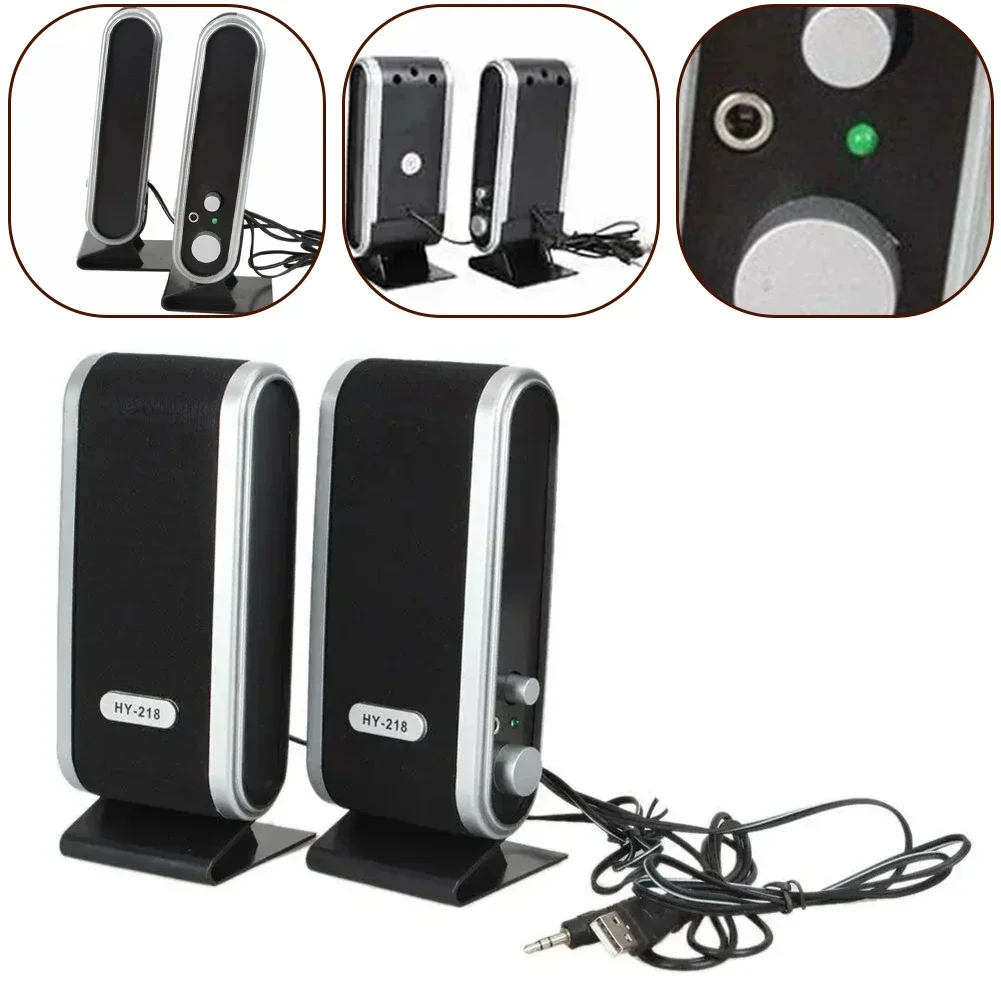 2Pcs USB Power Bluetooth Speakers Portable 3.5mm Mini Outdoor Sound Box With Ear Jack Sound Surround Loudspeaker For PC Computer image 3