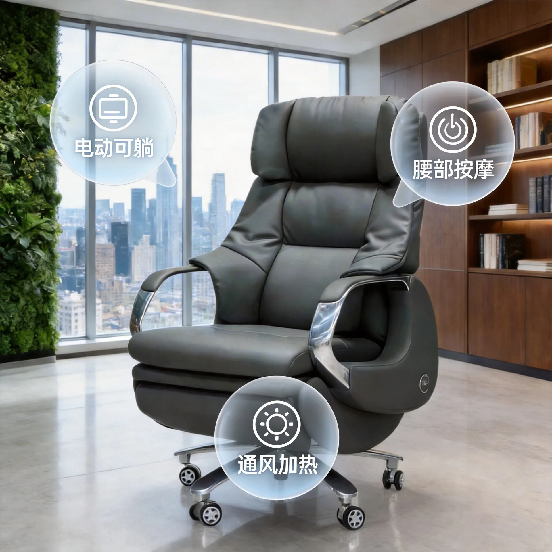 Office nap boss chair, comfortable sedentary ventilated heated seat computer chair