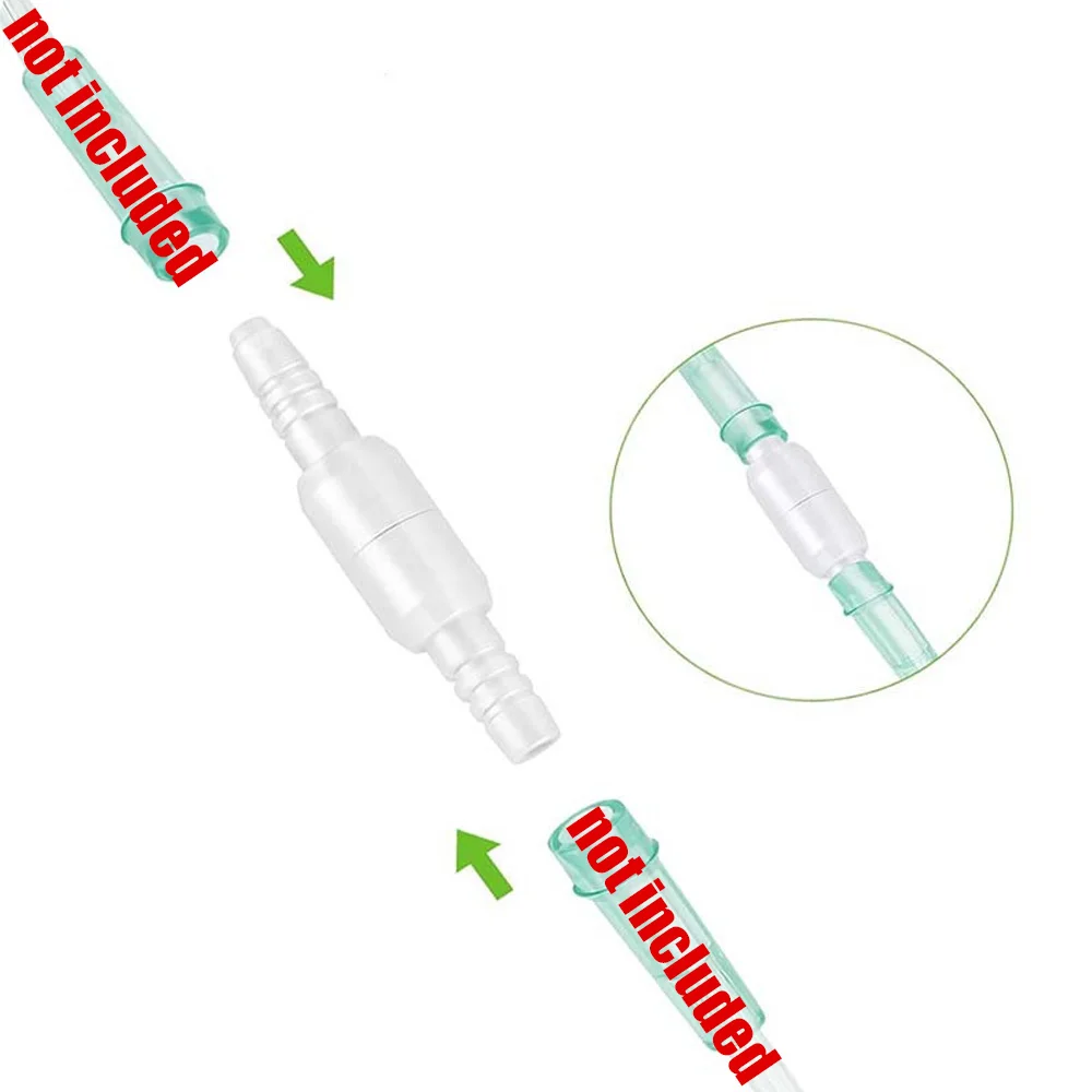 8Pcs Disposable Nasal Tube Connector Tubing Swivel Portable Hose Cannula Fitting Comfort Oxygen Tubing Swivel Connector