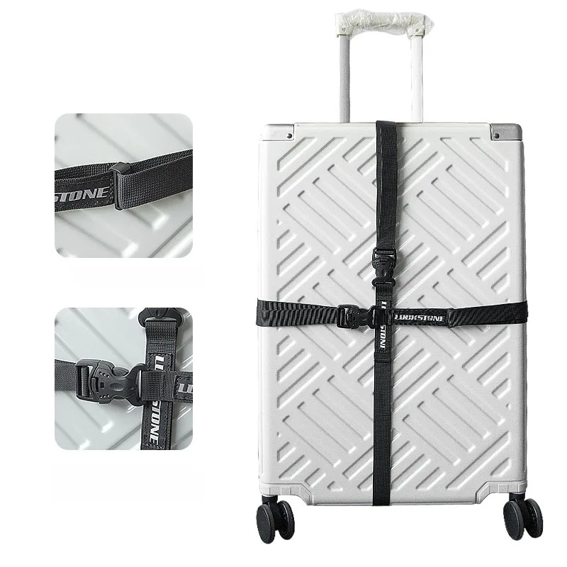 

‌2-Pack Reinforced Luggage Binding Straps - Thickened Extension and Fixing Belts For Suitcase Travel