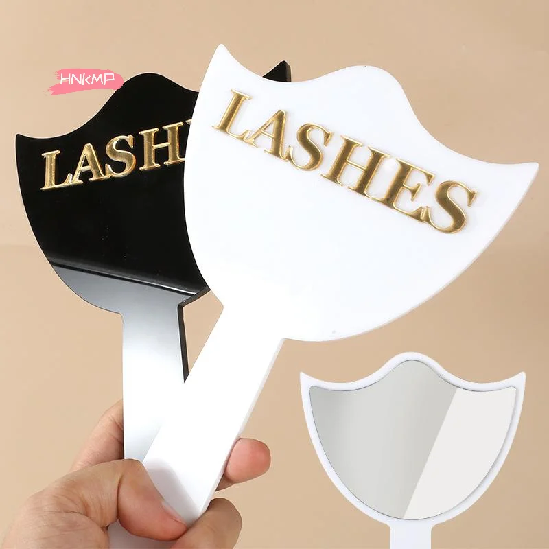 Professioneller Wimpernverlängerungsspiegel mit Griff für präzises Wimpern, Make-up, Salon, Dekor, Wimperntechniker, Foto-Requisite