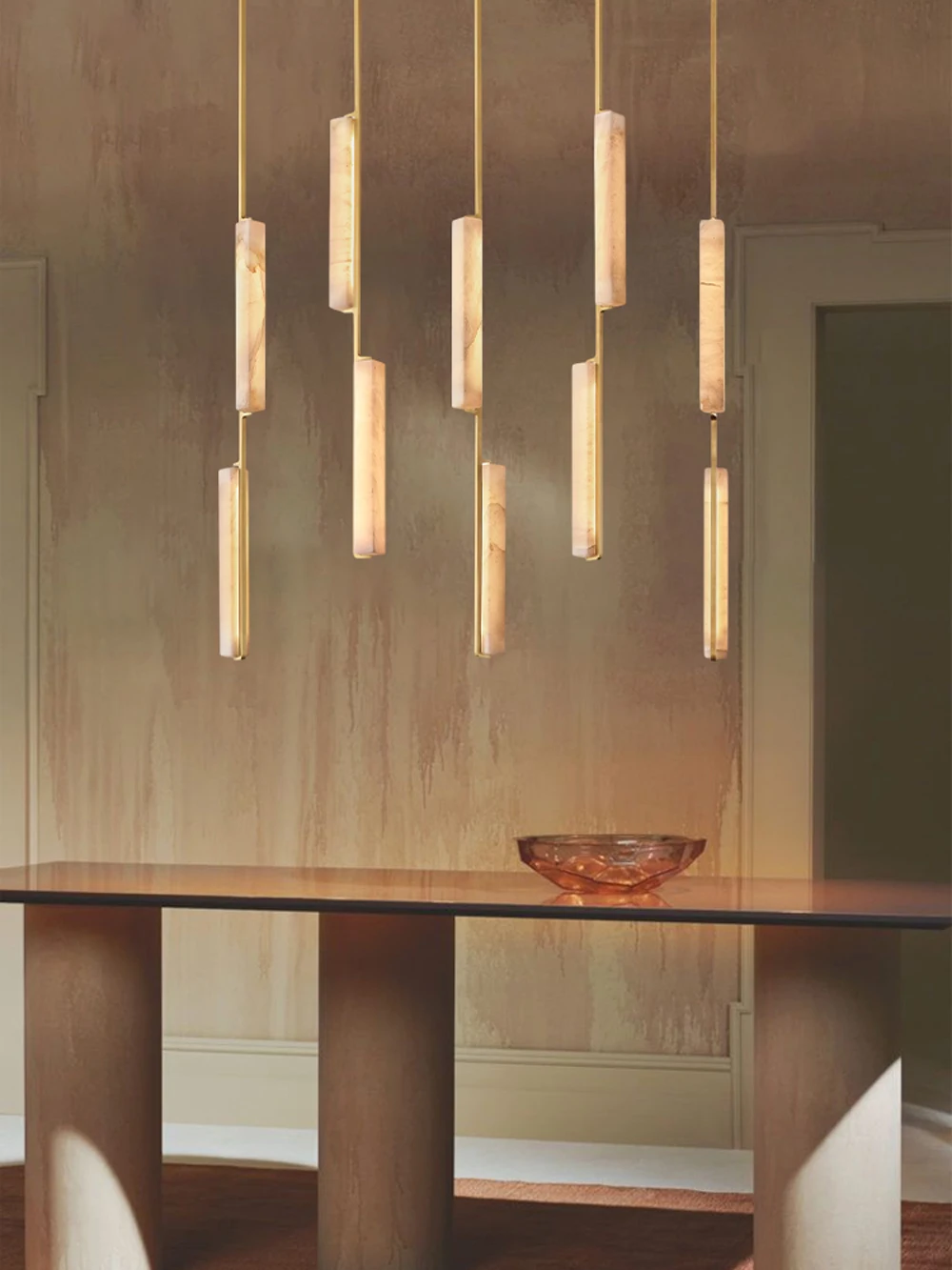 Dimmable LED American Marble Stick Hanging Lamps Pendant
