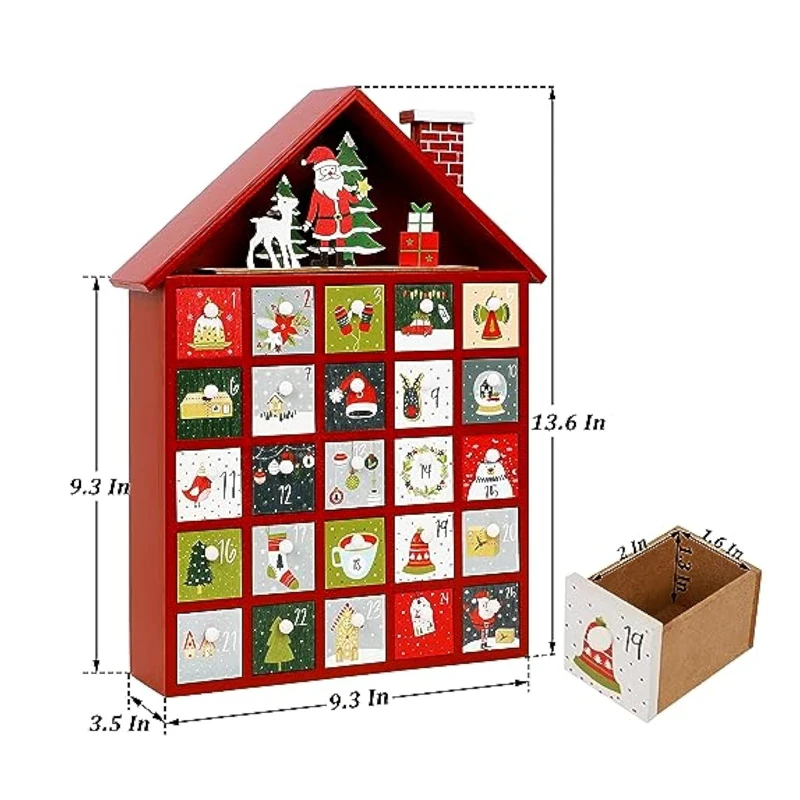 Customization.Customization.Custom Christmas Advent Calendar Box Paper Wood Advent Calendar Gift Box