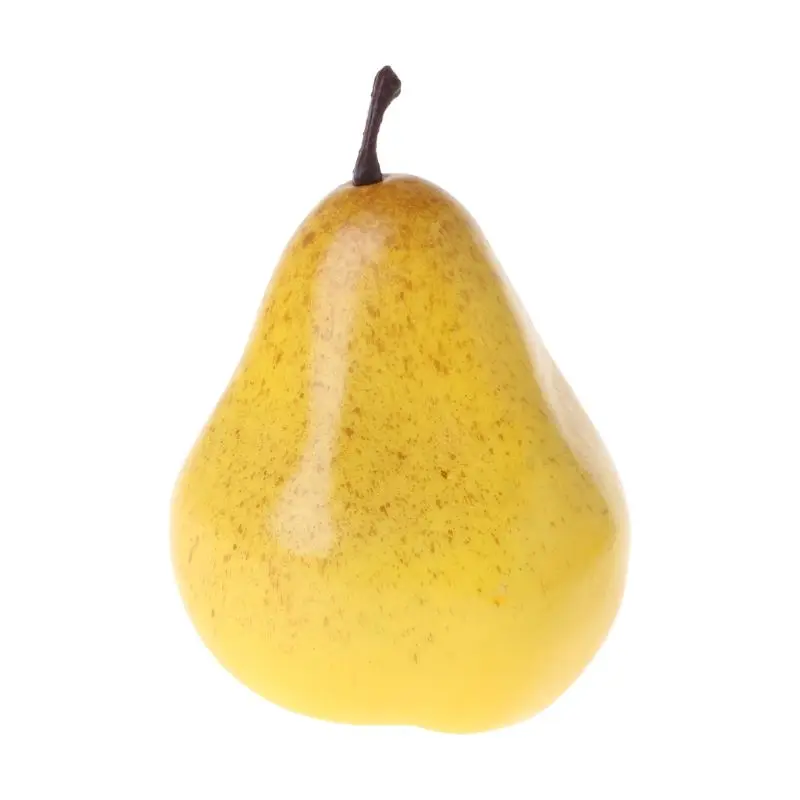 2022 New Realistic Lifelike Simulation Artificial Fruit Pear Kitchen Fake Display Food Home Decoration