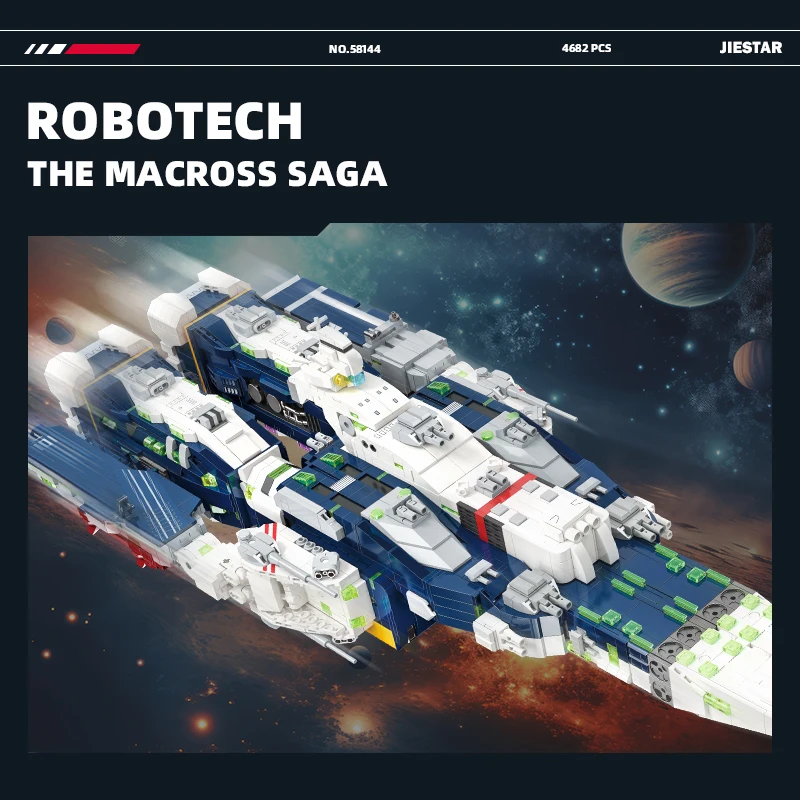 4682PCS Fortress Ship Building Blocks Robotech Warship Battleship Mecha Assembly Bricks Model Toys For Halloween Christmas Gifts