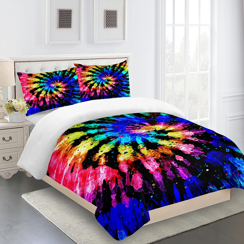 Imagem -03 - Aquarela Multi-color 3d Impresso Bedding Grupo Duvet Covers Fronhas Consolador Bedclothes