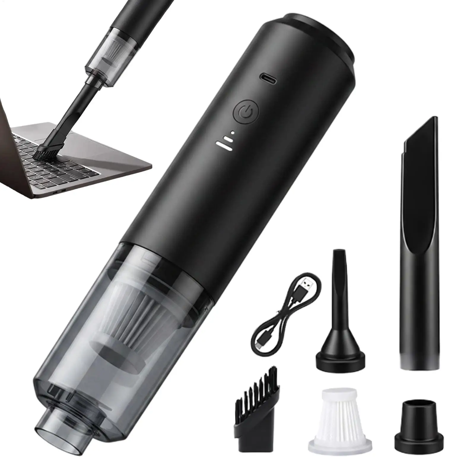 Cordless Car Vacuum Cleaner Rechargeable Powerful Electric Dust Blower Mini Car Vacuum For Vehicle Interior Detailing Office