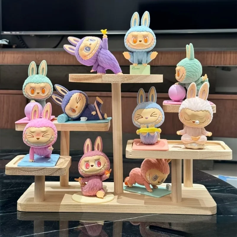 

cloth Blind Box Storage Display Stand Wooden Ladder Hand-handled Monster Stitch Trendy Anime Desktop Figurine Decoration Girls