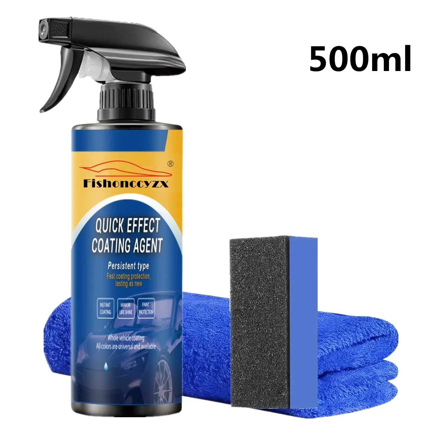 Autocoating spray, snelwerkende coating, autowas, krasverwijderaar, coating spray, oliefilm-emulsie, glasreiniger