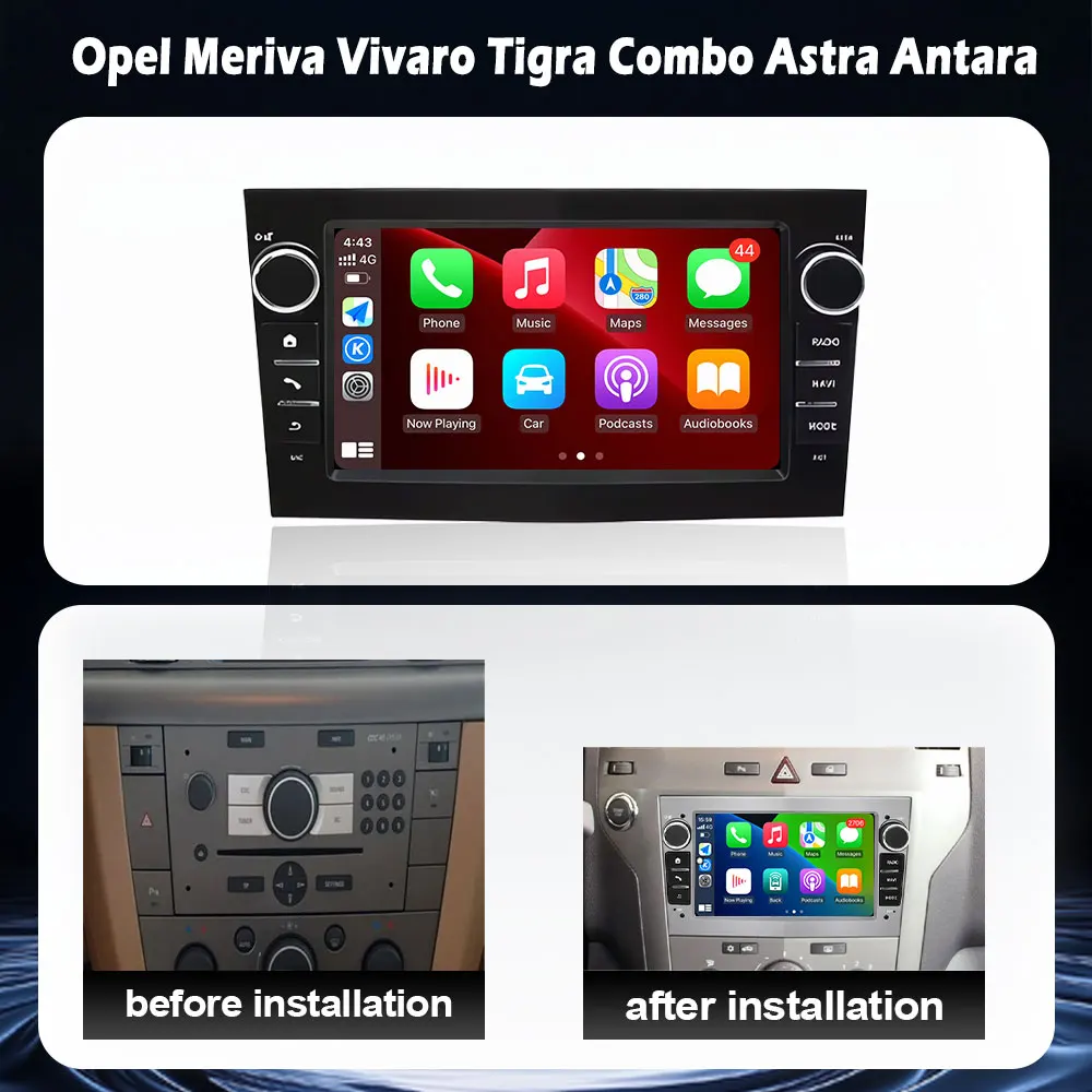 Wireless CarPlay Android 16 Car Radio For Opel Meriva Vivaro Tigra Combo Astra Antara Multimedia Navigation GPS DSP Stereo
