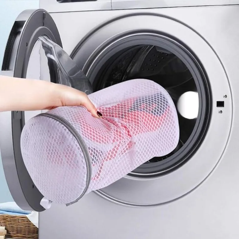 Schuhwaschmaschinenbeutel, Wabenstruktur, Schuh-Wäschebeutel mit Reißverschluss für Sneaker, Laufschuhe, Socken, BHs, empfindliche Kleidungsstücke, Spielzeug – Detail 3