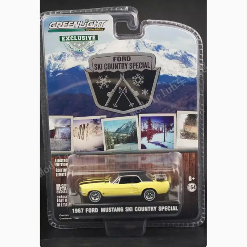 

Greenlight масштаб 1:64 1967 Mustang SKI Country специальный желтый сплав модель автомобиля статическое украшение коллекционные подарки игрушки
