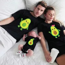 Family Matching Outfits Avocado Vegan Avo Squad Funny Family Look T shirt Baby Clothes Father Mother Kids Daughter Son T-shirts