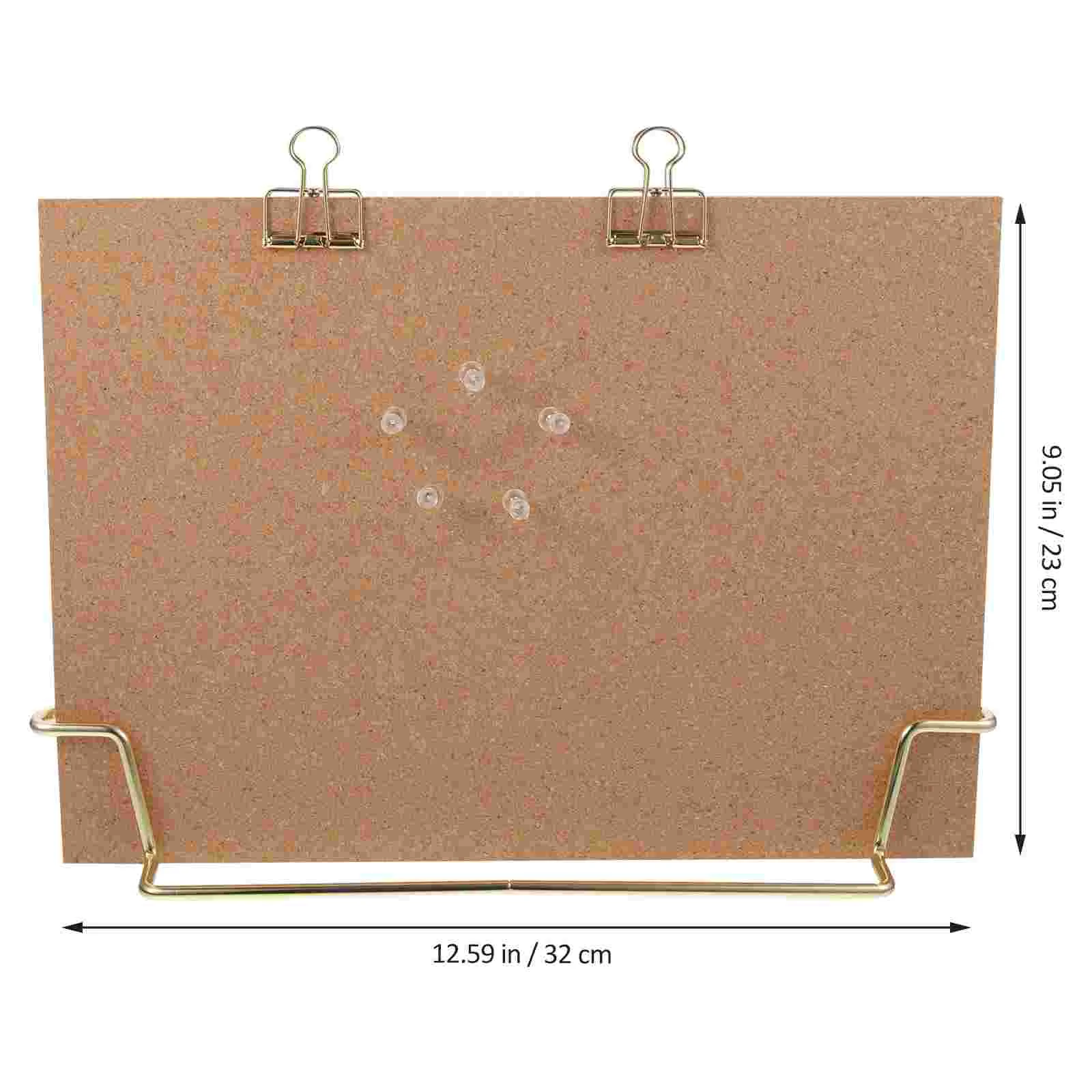 Cork Board Bulletin Board กระดานข้อความไม้ Pin Memo Board ป้ายประกาศสําหรับโฮมออฟฟิศ (ฐาน Rose Gold)