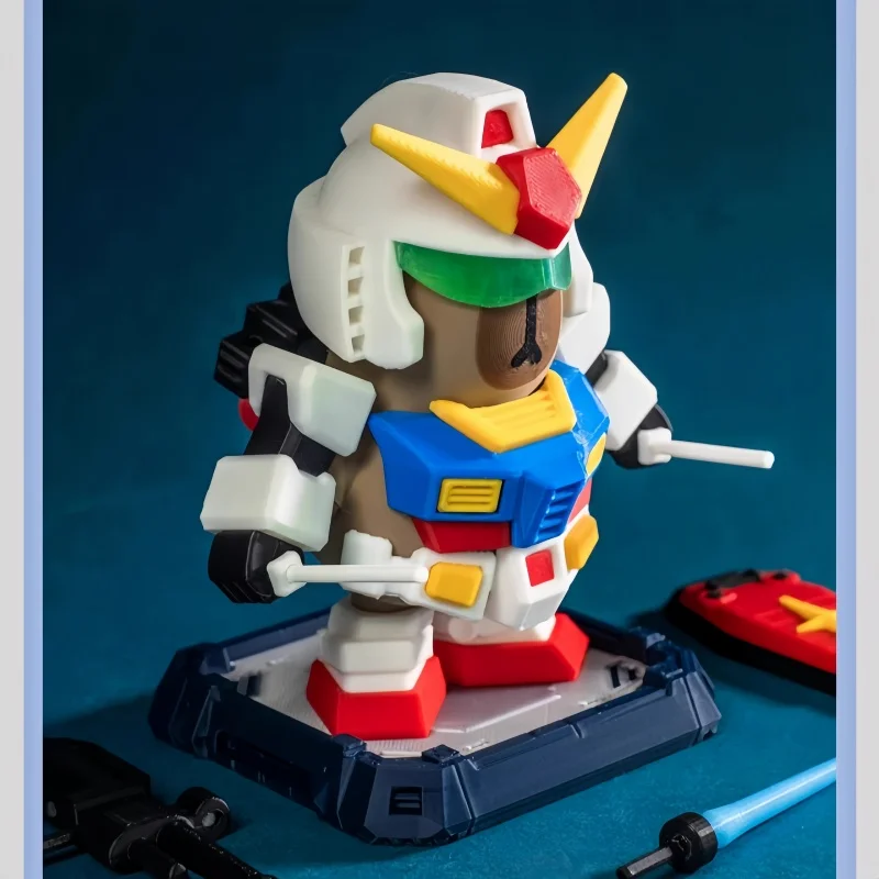 Popularna zabawka magnetyczna Kapibala Cool Mech, mocna lalka delfin, kreatywna ozdoba na biurko DIY, prezent na festiwal dla dzieci.