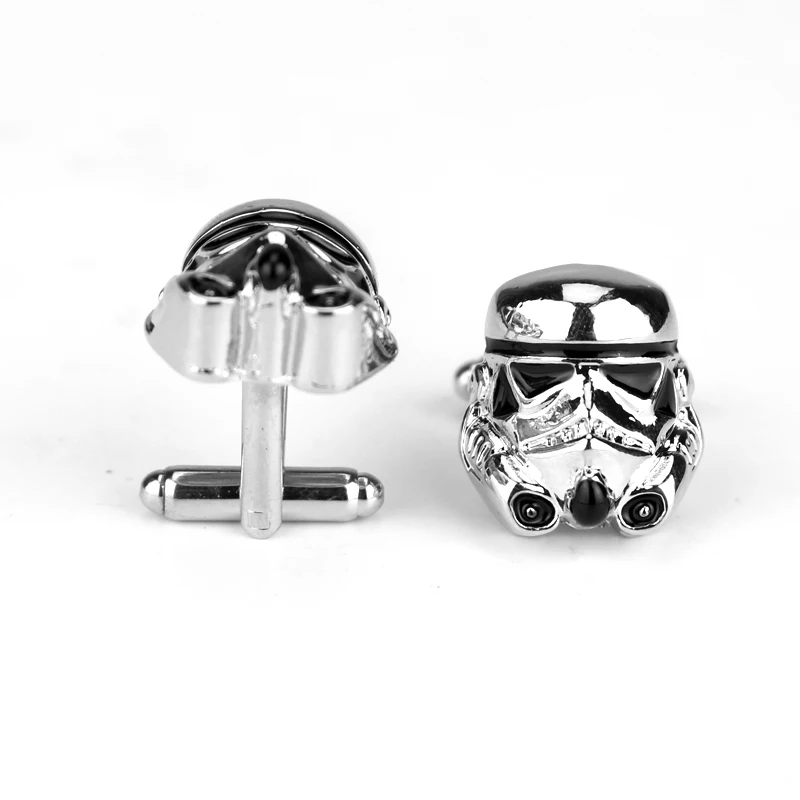 Disney Movie Jewelry Star Wars Darth Vader Cufflinks Classic Figure Stormtrooper Cufflinks Men French Shirt Cuffs Accessories