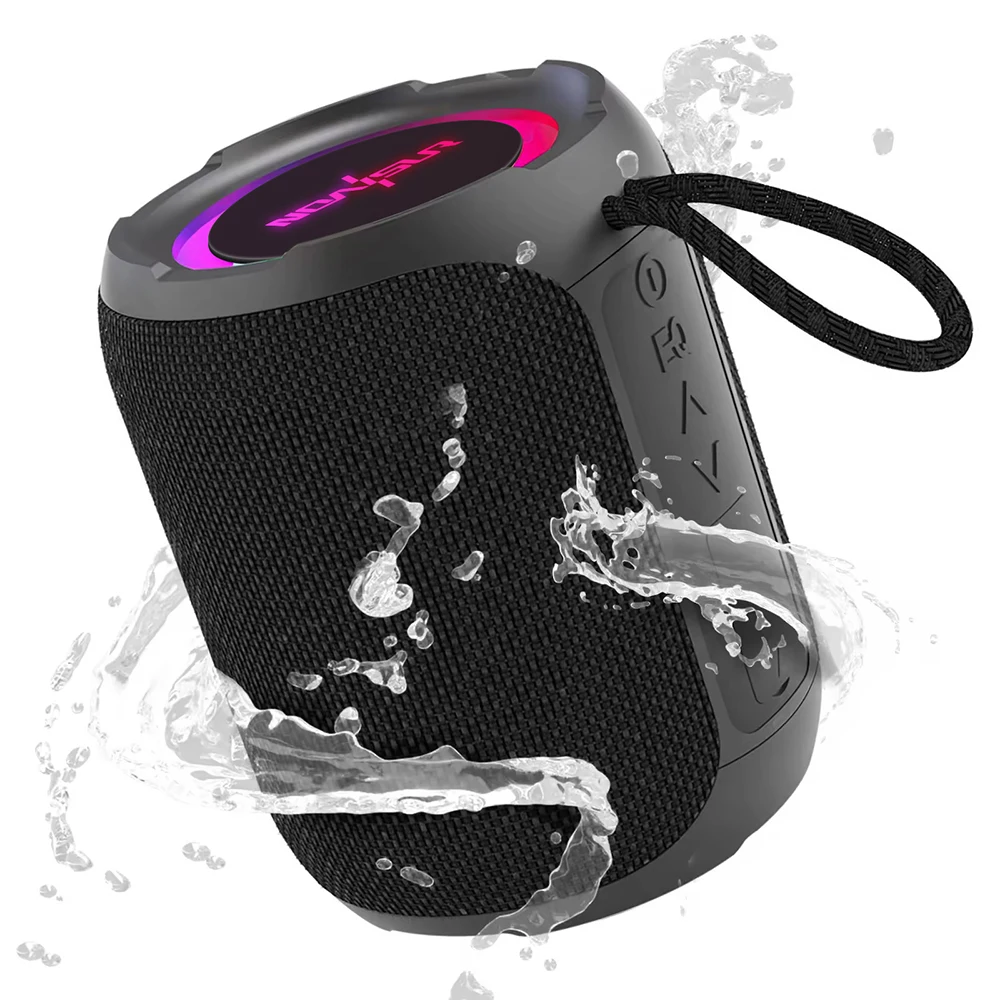 Big Power Portable Wireless Speakers, IPX7 Waterproof Outdoor Speaker with 40W Loud Stereo Sound Deep Bass RGB Lights TWS