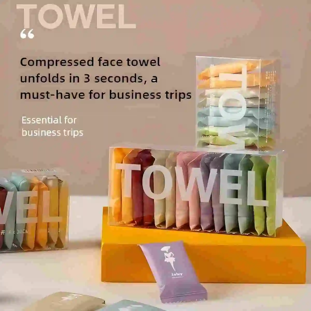 Compressed Cotton Towels Independent Package Soft Face Towel Travel Portable Valentine Couple Gift