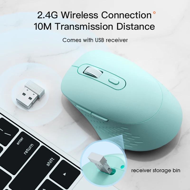 Wireless Mouse Gamer Wirelesss Computer Ergonomic Rechargeable Mause For Portable Desk Gaming Office Accessories Support Laptop