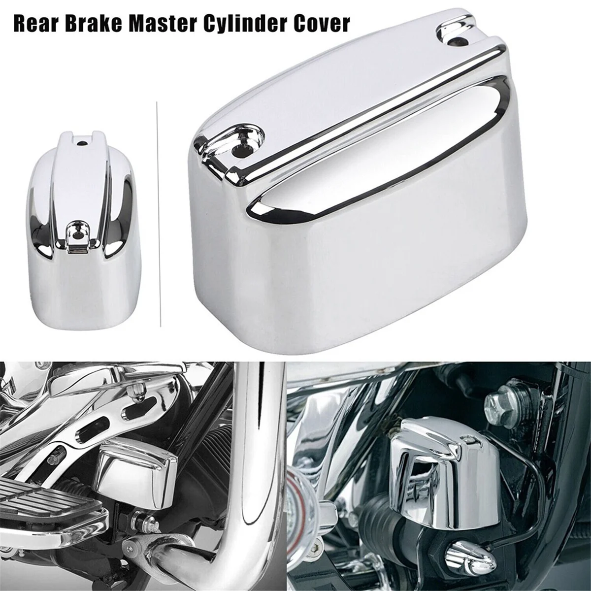 Chrome Rear Brake Master Cylinder Cover for Harley Touring Electra Glide 99-2007