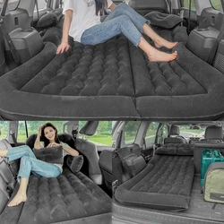 New Car Inflatable Bed Air Travel Mattress PVC and Flocking Car Inflatable Bed Adults Beige Black Gray for For Most Small car