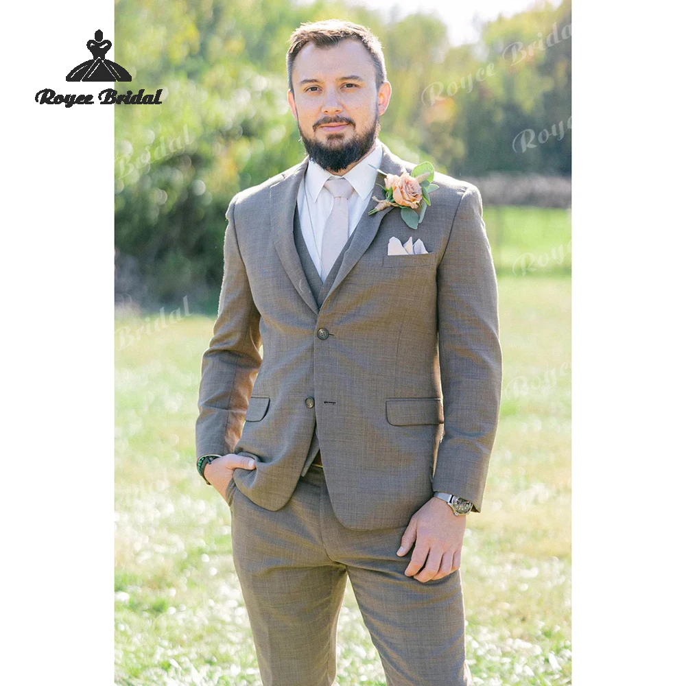 Three Piece Striped Single Breasted One Button Men's Wedding Suit 2026 Notched Lapel Evening Prom Suit costume homme mariage