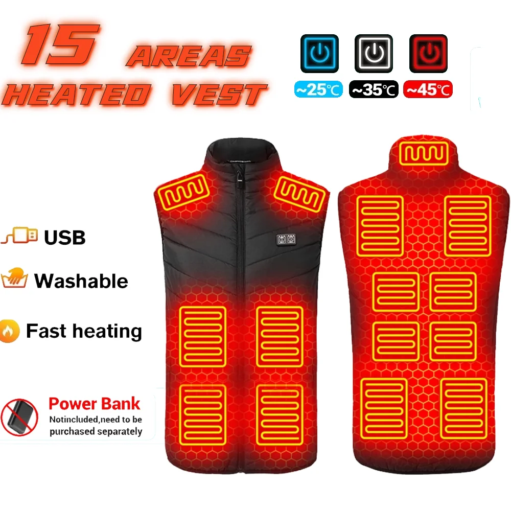 

Warm Jacket Outdoor Leisure Fever Vest Warm Sports Outdoor Vest Winter Heated Jacket Cold Winter Outdoor Clothing Sports