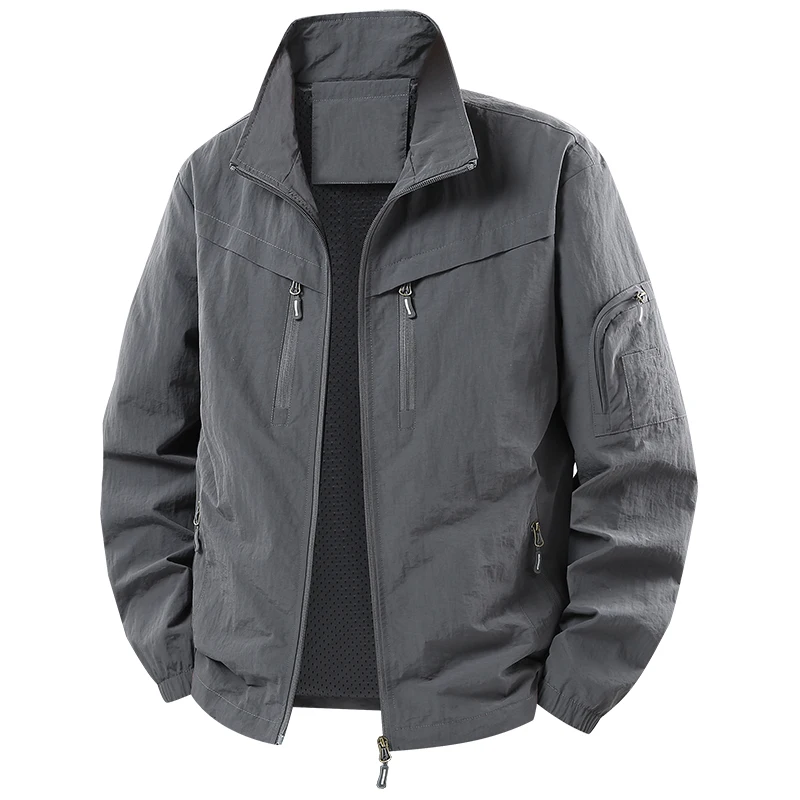 Men's Tactical Jacket Men Waterproof Multi-Pocket Cargo Jacket Windbreaker Coats Men Outdoor Fishing Climbing Hiking Jackets 8XL