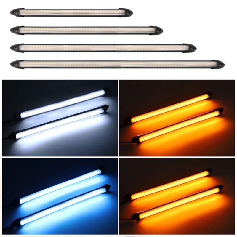 12V 16-35cm LED Flexible Waterproof LED Strips Light for Car Exterior Decoration DRL Day Running Light