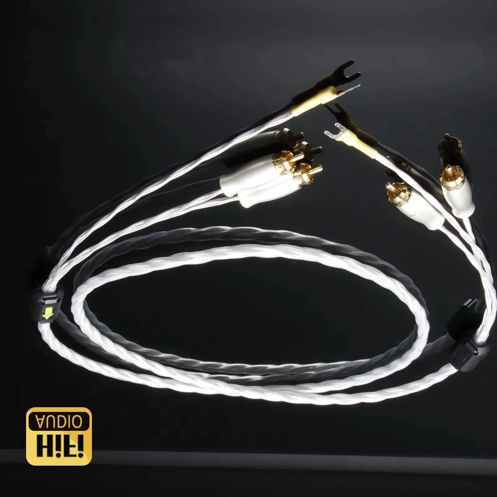 

HiFi Audio 2RCA проигрыватель с заземляющим проводом OCC Phono Tonearm кабель LP виниловый проигрыватель пластинок усилитель шасси сигнальный кабель