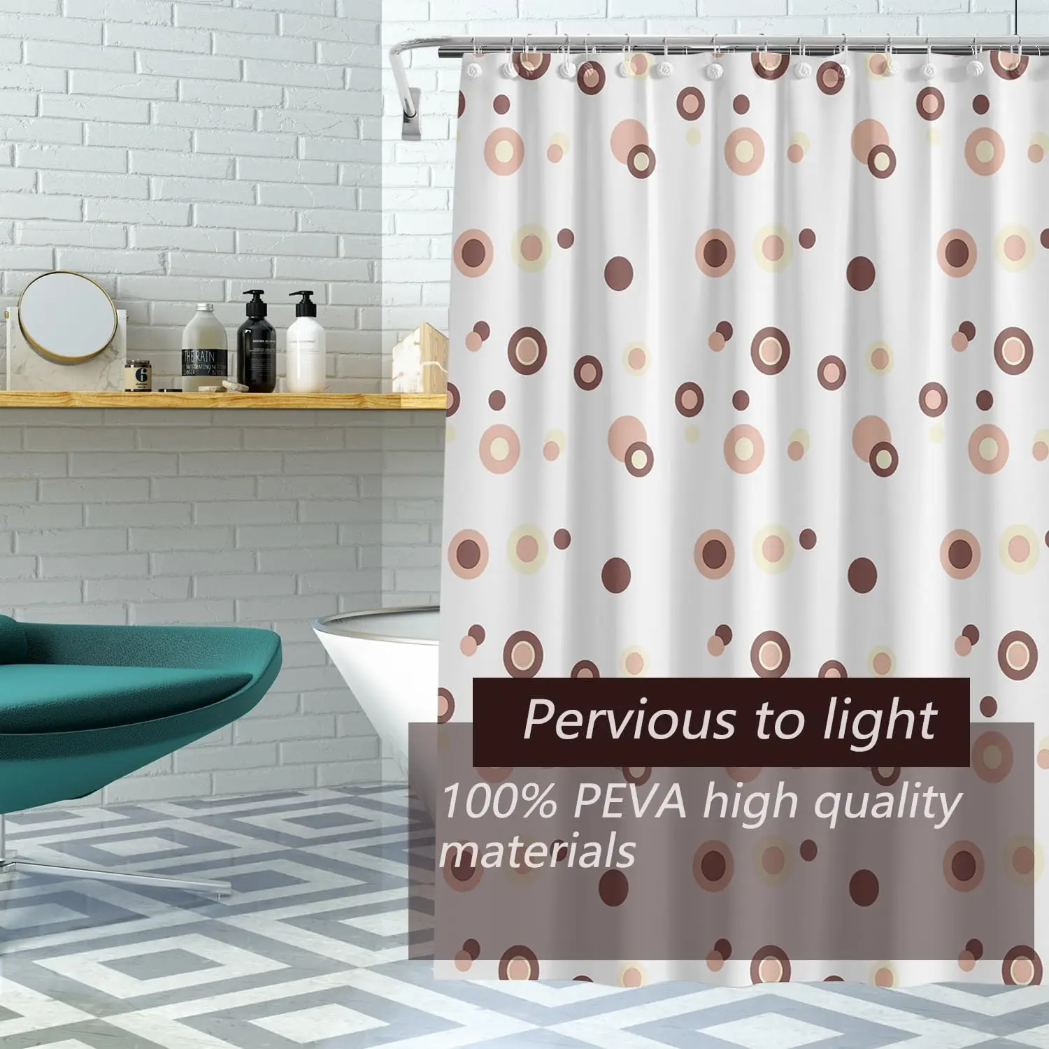 

New Shower Curtain with Picture Waterproof and Thickened Shower Curtain Bathroom Partition Curtain BathroomDecoration Accessorie