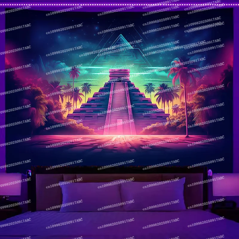 

Домашний гобелен неоновый городской гоночный пейзаж киберпанк настенный подвес для спальни, комнаты, вечеринки, украшения в стиле хиппи, тканевый домашний гобелен