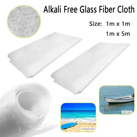 1 미터/5 미터 유리 섬유 매트 섬유 유리 절단 섬유 천 GRP 수지 직물 용 알칼리 프리 유리 섬유 다진 스트랜드 매트