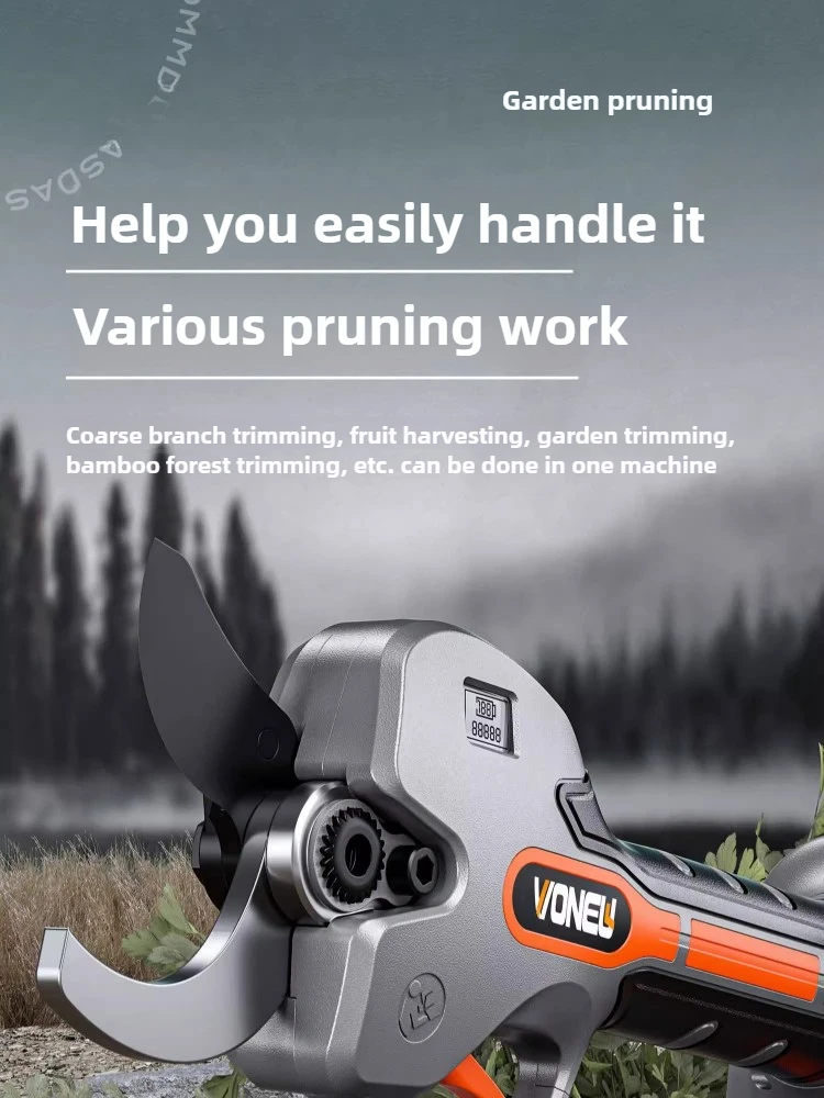 

Rechargeable Electric Pruning Shears Lightweight Handheld Branch Cutter for Fruit Trees Gardening Tool