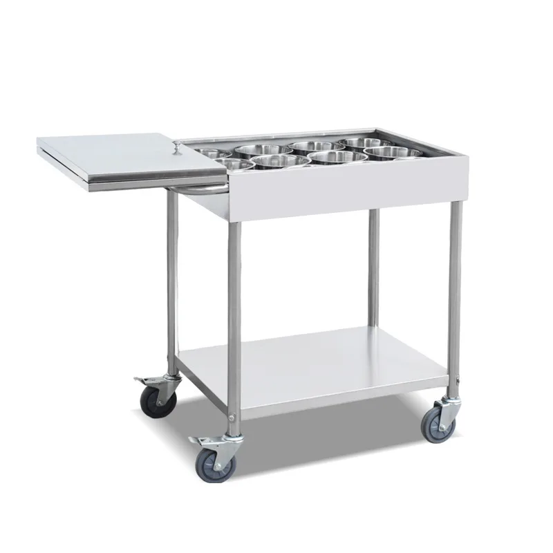 LH stainless steel seasoning truck, kitchen seasoning truck, hotel seasoning table, multi-functional cart