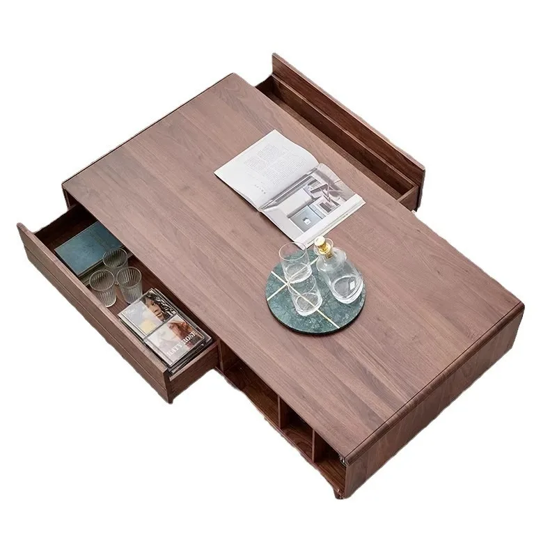 

Modern simple light luxury North American black walnut coffee table