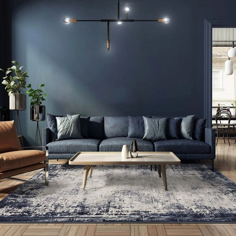 Large Area Living Room Decoration Retro Carpet Light Luxury Rugs for Bedroom Fluffy Soft Study Floor Mat Thick Plush Bedside Rug