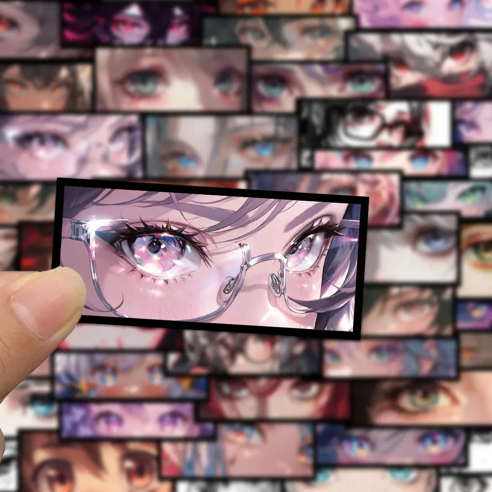 

10/30/50pcs Cartoon Anime Girl Eyes Stickers Kawaii Aesthetic Graffiti Decals Toys Phone Case Guitar Diary Cool Sticker for Kids