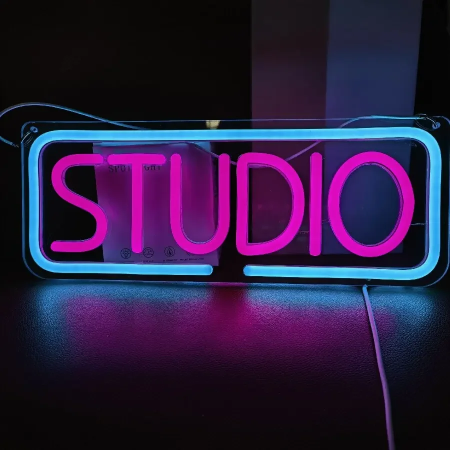 Studio,On Air Neon Sign, Music LED Sign Light For Recording Room, Music Studio, Streaming, Party, Club, Podcast Wall Decor Gift