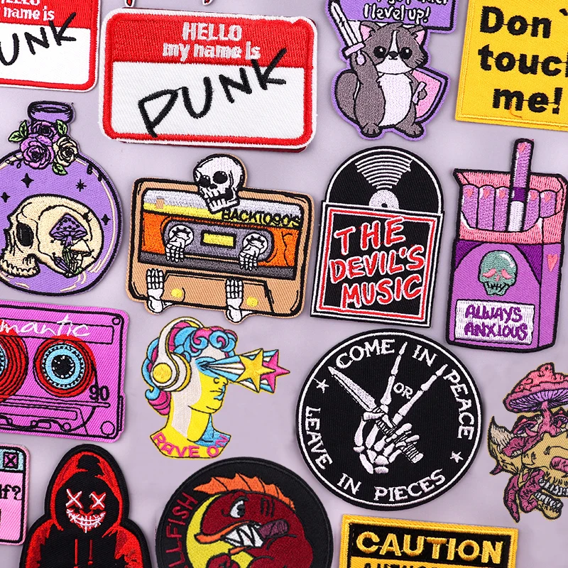 Işlemeli yamalar DIY Punk/rock - Streetwear Brand Stickers incelemesi ve fiyatı