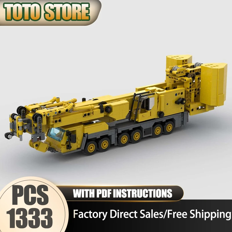 

Engineering Vehicle Moc Building Bricks Modular Mobile Crane Model Technology Modular Blocks Christmas DIY Toy Construction Gift