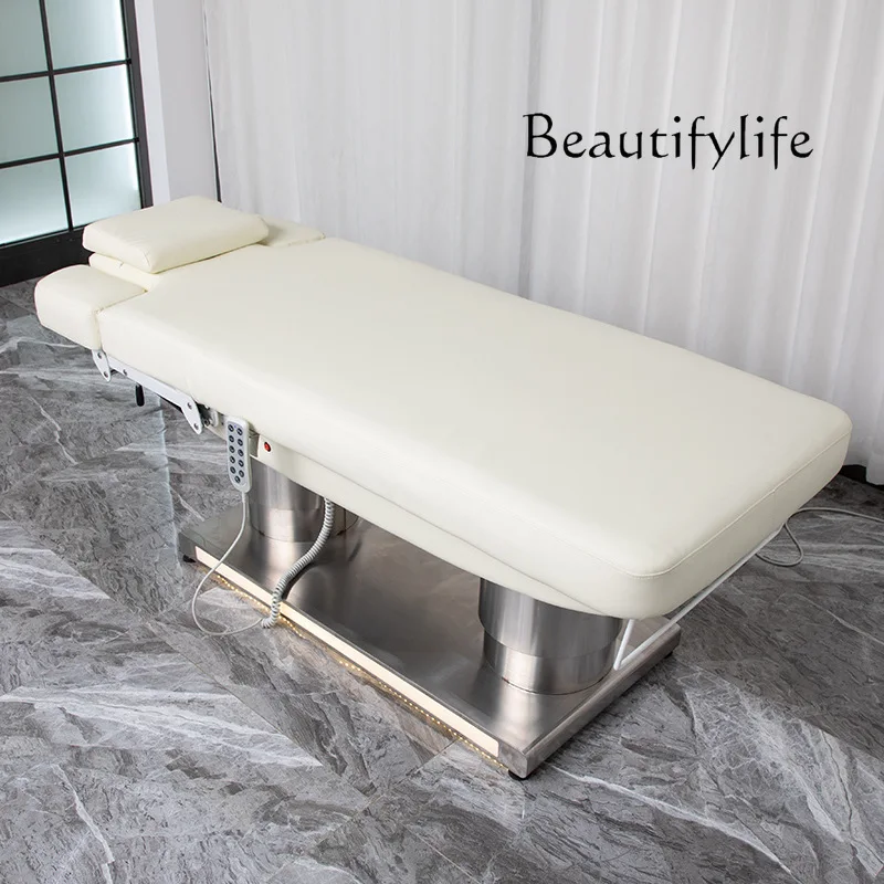 Intelligent heating liftable massage bed for electric beauty salon