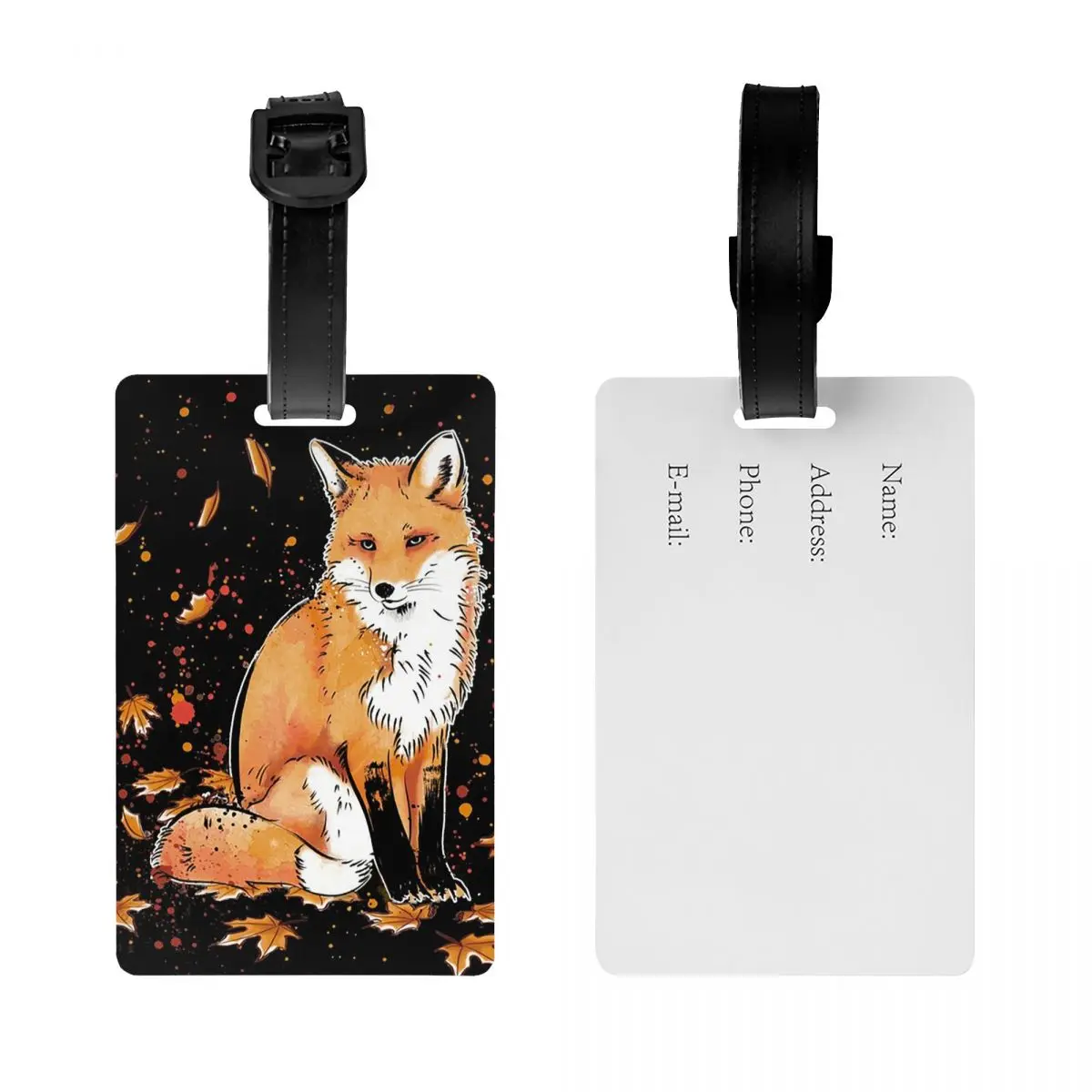 Fox In The Snow علامات الأمتعة الكلاسيكية ملحقات حقيبة السفر موضة الأمتعة الصعود علامة التسمية حامل معرف اسم العنوان