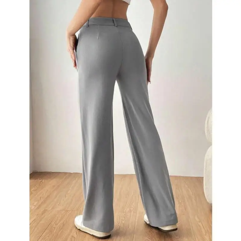 Dames pure kleur broek met rechte pijpen, casual sportkleding, zeven Sve-lengte, herfstseizoen Faion dameskleding