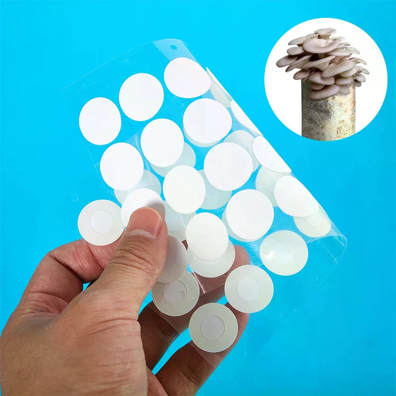 32Pcs Sheet Sterile Synthetic Mesh Filter Stickers 20mm Hydrophobic Breathable Membrane Wide Mouth Jar Seal Patch For Mushroom